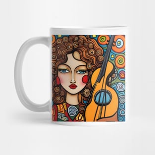 Woman playing a violin Mug